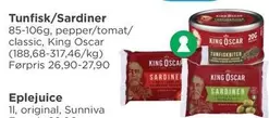 Tunfisk/Sardiner