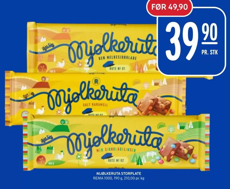 No - MJÖLKERUTA STORPLATE