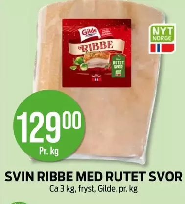 SVIN RIBBE MED RUTET SVOR