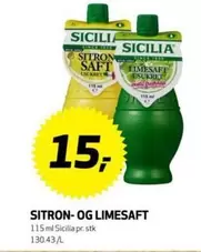 Sicilia - SITRON- OG LIMESAFT