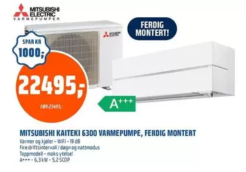 KAITEKI 6300 VARMEPUMPE, FERDIG MONTERT