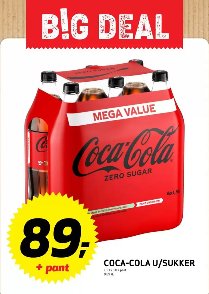 Coca Cola - COCA-COLA U/SUKKER