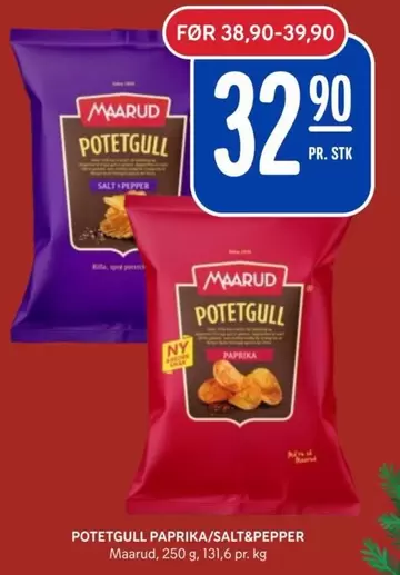 POTETGULL PAPRIKA/SALT&PEPPER