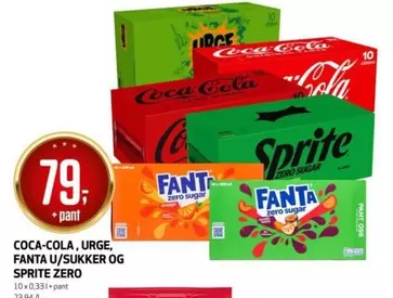 Cola - COCA-COLA, URGE, FANTA U/SUKKER OG SPRITE ZERO