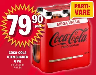 Coca Cola - UTEN SUKKER
