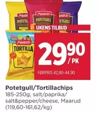 Potetgull/Tortillachips