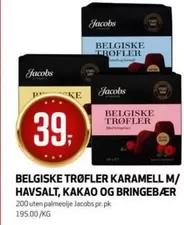 BELGISKE TRØFLER KARAMELL M/ HAVSALT, KAKAO OG BRINGEBÆR