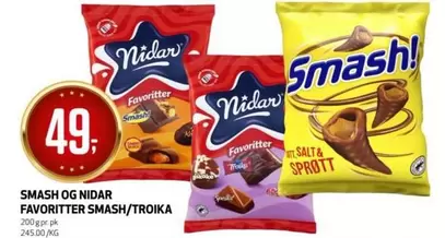Smash - SMASH OG NIDAR FAVORITTER SMASH/TROIKA