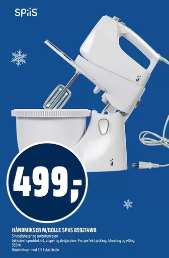 HÅNDMIKSER M/BOLLE SPIIS 859214WB