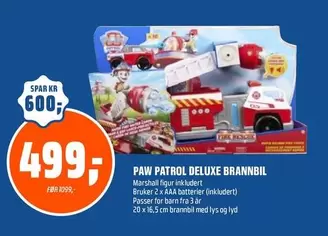 Paw Patrol - DELUXE BRANNBIL