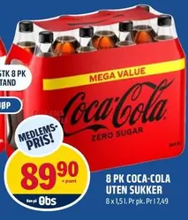 Coca Cola - COCA-COLA UTEN SUKKER