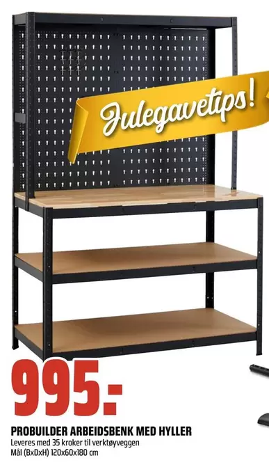 ARBEIDSBENK MED HYLLER