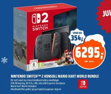 Nintendo - SWITCH™ 2 KONSOLL MARIO KART WORLD BUNDLE