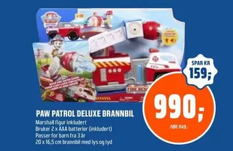 Paw Patrol - DELUXE BRANNBIL