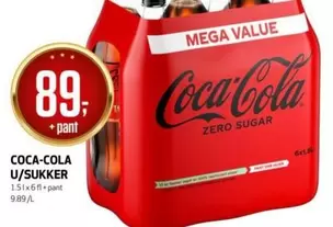 Coca Cola - COCA-COLA U/SUKKER