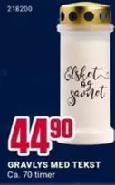 GRAVLYS MED TEKST