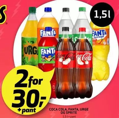 Cola - COCA COLA, FANTA, URGE OG SPRITE