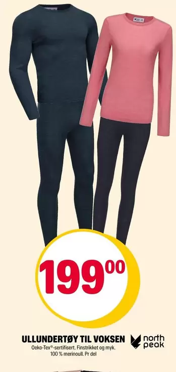 ULLUNDERTØY TIL VOKSEN