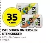 ISTE SITRON OG FERSKEN UTEN SUKKER