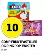 Ring - GOMP FRUKTPASTILLER OG RING POP TWISTER