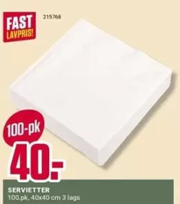 Fast - SERVIETTER