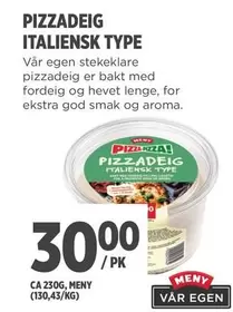 PIZZADEIG ITALENSK TYPE