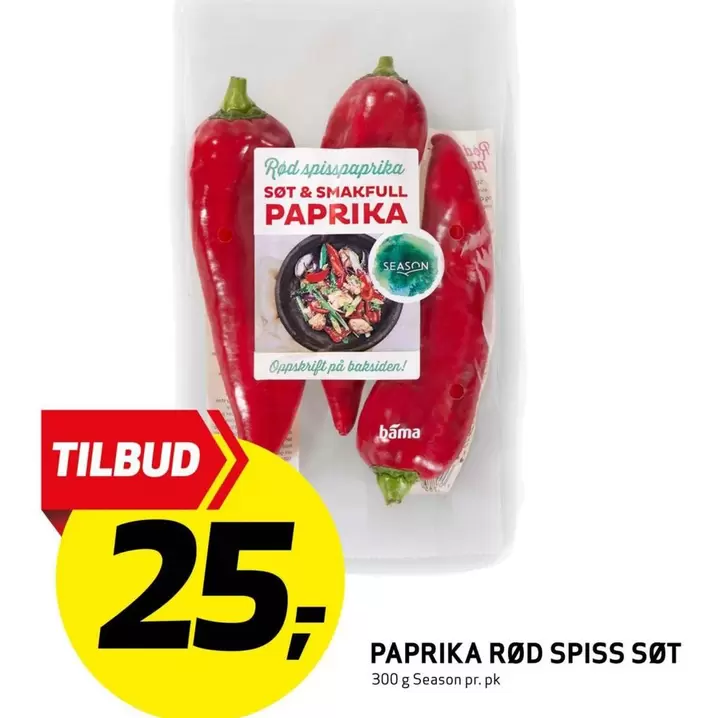 Bama - PAPRIKA RØD SPISS SØT