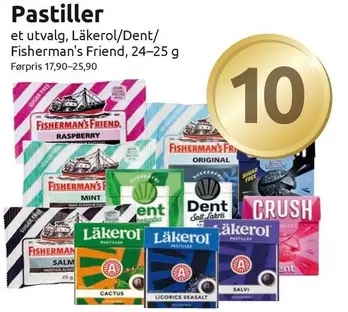 Läkerol, Dent, Fisherman's Friend