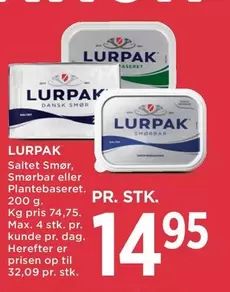 Max - Saltet Smør, Smørbar eller Plantebaseret