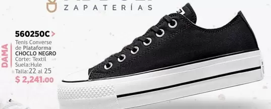 Tenis Converse de Plataforma CHOCLO NEGRO 560250C