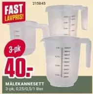 Fast - MÅLEKANNESETT
