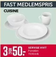Fast - SERVISE HVIT