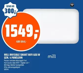 INVISIBLE SMART WIFI 600 W GEN. 4 PANELOVN