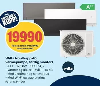 Nordkapp 40 varmepumpe, ferdig montert