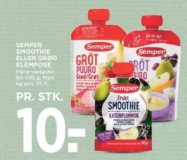 Max - SMOOTHIE ELLER GRØD KLEMPOSE