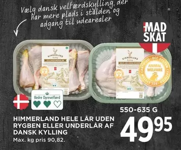 Animal - HELE LÅR UDEN RYGBEN ELLER UNDERLÄR AF DANSK KYLLING