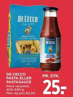 Max - PASTA ELLER PASTASAUCE