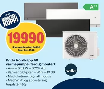 Nordkapp 40 varmepumpe, ferdig montert