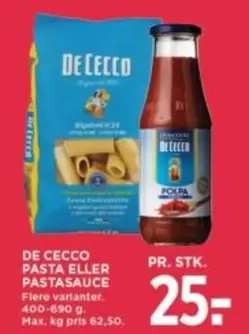 Max - PASTA ELLER PASTASAUCE