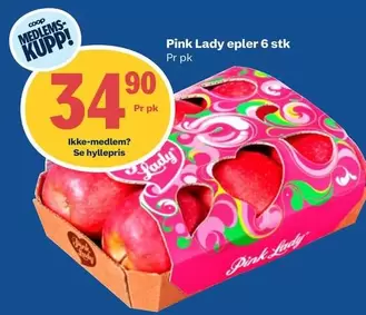Pink -  Lady epler 6 stk