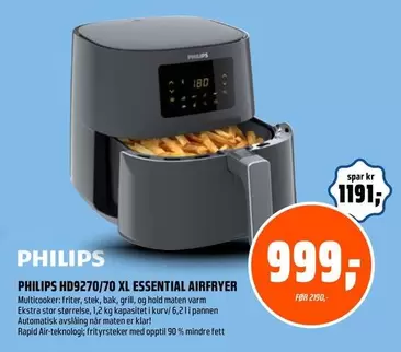 Philips - HD9270/70 XL ESSENTIAL AIRFRYER