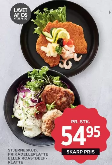 Af - STJERNESKUD, FRIKADELLEPLATTE ELLER ROASTBEEF-PLATTE