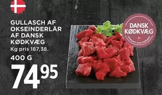 Af - GULLASCH AF OKSEINDERLÅR AF DANSK KØDKVÆG