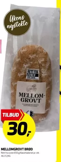 MELLOMGGROVT BRØD