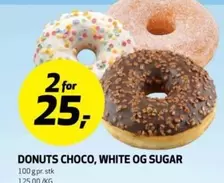 Donuts - DONUTS CHOCO, WHITE OG SUGAR