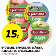 BYGGLUNSJ BRINGEBÆR, BLÅBÆR, JORDBÆR OG EPLE HAVRELUNSJ