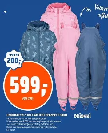 Barn - FYN 2-DELT VATTERT REGNSETT BARN