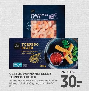 Frost - Vannamei eller Torpedo Rejer