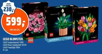 Tulipanbukett 11501, Rosa rosebukett 10374, Fredslije 11504