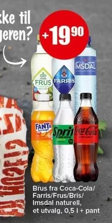 Coca Cola - Brus fra Coca-Cola/ Farris/Frus/Bris/ Imsdal naturell
